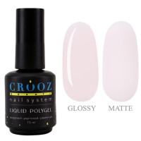 Рідкий полігель Crooz Liquid Polygel №13 рожево-молочний, 15 мл