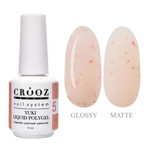 Рідкий акрил гель Crooz Liquid polygel 15 мл Yuki №5 Рідкий акрил гель Crooz Liquid polygel 15 мл Yuki №5