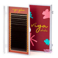 Вії для нарощування Viya dark chocolate 0,07 M mix (7-14 мм)
