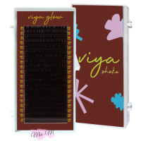 Вії для нарощування Viya dark chocolate 0,1 L mix (7-14 мм)