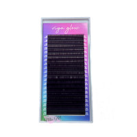 Вії для нарощування Viya Black Purple 0,07 D mix (8-14 мм)