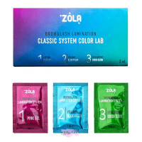 Набір для ламінування брів та вій Zola Color Lab Brow (Step 1, 2, 3), 3шт по 1ml