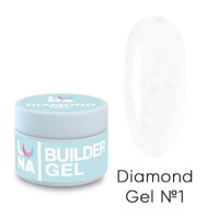 Гель для нарощювання нігтів LUNAmoon Diamond gel 15мл,№1