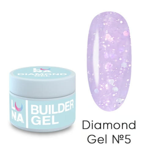 Гель для нарощювання нігтів LUNAmoon Diamond gel 15мл,№5 Гель для нарощювання нігтів LUNAmoon Diamond gel 15мл,№5