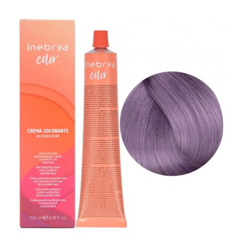 Крем-фарба для волосся Inebrya Color 8/02 Світлий блондин фіолетовий пастельний, 100 мл Крем-фарба для волосся Inebrya Color 8/02 Світлий блондин фіолетовий пастельний, 100 мл