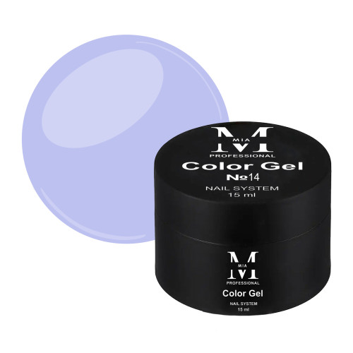 Цветной гель для моделирования ногтей Mia-M Professional Color Gel №14 голубой, 15 мл Цветной гель для моделирования ногтей Mia-M Professional Color Gel №14 голубой, 15 мл