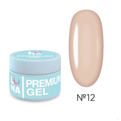 Гель для нарощбвання нігтів LUNAmoon Premium gel 15мл,№12 Гель для нарощбвання нігтів LUNAmoon Premium gel 15мл,№12