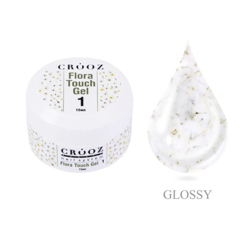 Гель для нарощування Crooz Flora touch gel 15мл №1 Гель для нарощування Crooz Flora touch gel 15мл №1