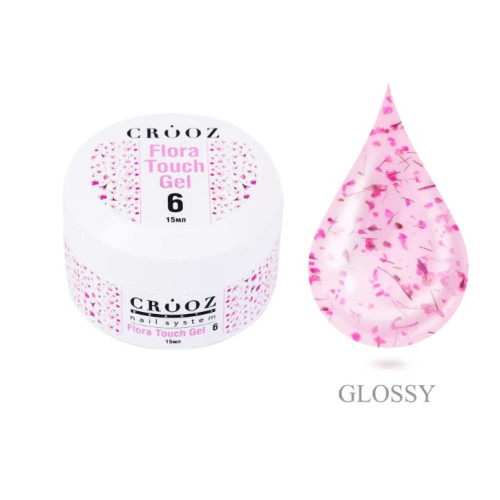 Гель для нарощування Crooz Flora touch gel 15мл №6 Гель для нарощування Crooz Flora touch gel 15мл №6