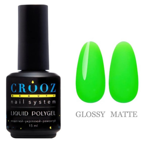 Рідкий полігель Crooz Liquid Polygel Neon №1 салатовий неон, 15 мл Рідкий полігель Crooz Liquid Polygel Neon №1 салатовий неон, 15 мл
