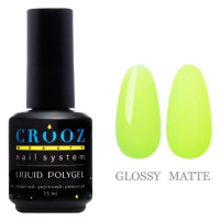 Рідкий полігель Crooz Liquid Polygel Neon №3 жовтий неон, 15 мл
