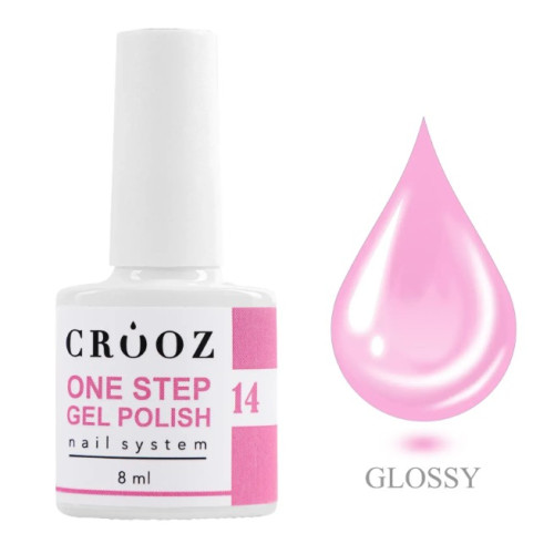 Однофазний гель лак Crooz one step 8мл №14 Однофазний гель лак Crooz one step 8мл №14