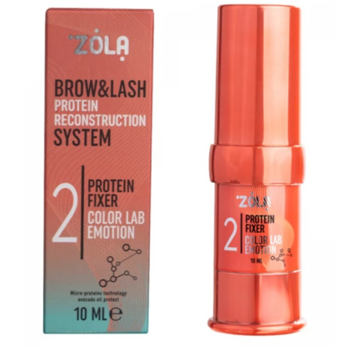 Склад для ламінування брів Zola color lab emotion № 2 Protein fixer 10 мл Склад для ламінування брів Zola color lab emotion № 2 Protein fixer 10 мл