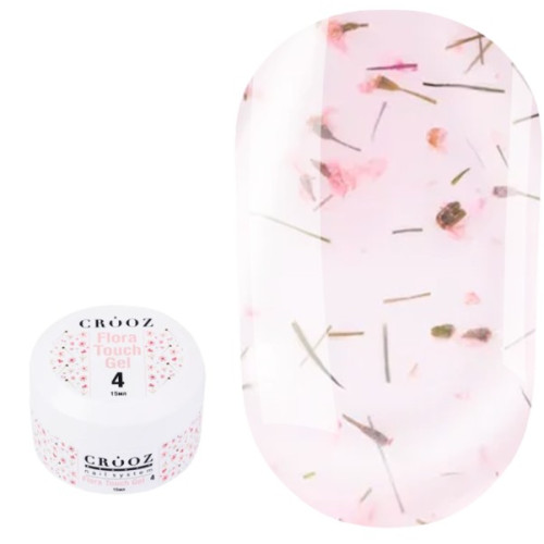 Гель для нарощування Crooz Flora touch gel 15мл №4 Гель для нарощування Crooz Flora touch gel 15мл №4