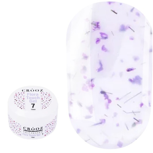 Гель для наращивания Crooz Flora touch gel 15мл, № 7 Гель для наращивания Crooz Flora touch gel 15мл, № 7