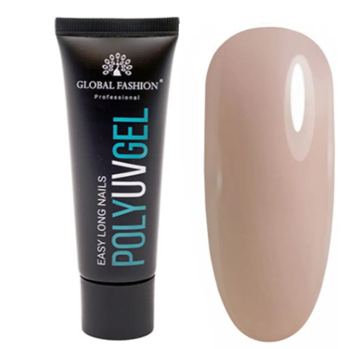 Полігель Global Fashion Poly UV Gel №13 бежевий, 30 мл Полігель Global Fashion Poly UV Gel №13 бежевий, 30 мл