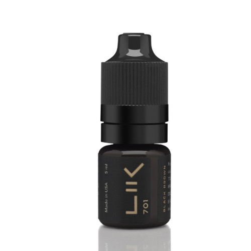 Пигмент для перманентного макияжа бровей LIK № 701 Black Brown brows 5 мл Пигмент для перманентного макияжа бровей LIK № 701 Black Brown brows 5 мл