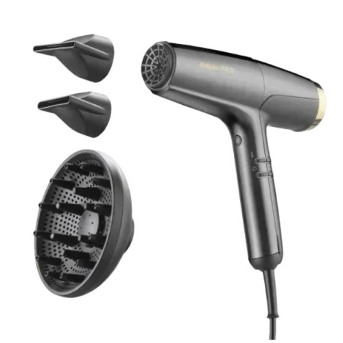 Фен для волосся BaByliss PRO Falco Grey&Gold BAB8550E Фен для волосся BaByliss PRO Falco Grey&Gold BAB8550E