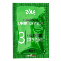 Склад для ламінування брів ZOLA Color Lab  №3 Hyaluronic Green Elixir 1мл