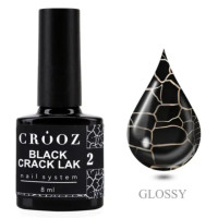 Гель лак Crooz Crack lak 8 мл №2 "Чорний"
