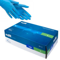 Рукавички нетрилові easyCARE nitrile (розмір L, блакитні) 50 пар/уп