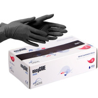Рукавички нетрилові easyCARE nitrile (розмір S, чорні) 50 пар/уп