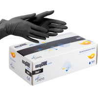 Рукавички нетрилові easyCARE nitrile (розмір M, чорні) 50 пар/уп