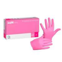 Рукавички нетрилові easyCARE nitrile (розмір S, рожеві) 50 пар/уп