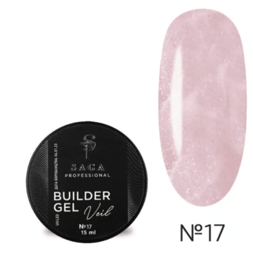 Гель для нарощування Saga Builder gel 30 мл, №17 Гель для нарощування Saga Builder gel 30 мл, №17