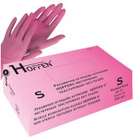 Рукавички нітрилові Hoffen (розмір S, рожеві) 50 пар/уп