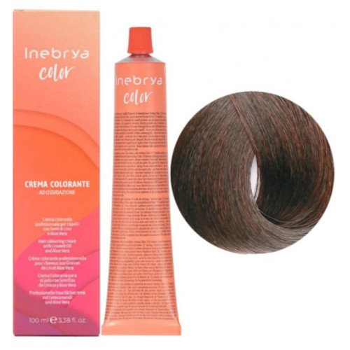 Краска для волос Inebrya Color 4/7 Каштан коричневый (кофе) 100 мл Краска для волос Inebrya Color 4/7 Каштан коричневый (кофе) 100 мл