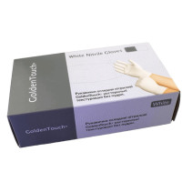 Рукавички нітрилові Hoffen Golden touch (розмір М, білі) 50 пар/уп