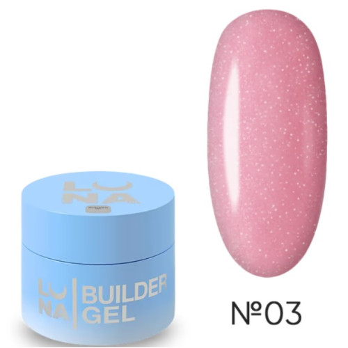 Гель для нарощування нігтів Luna Shimmer gel 15 мл №3 Гель для нарощування нігтів Luna Shimmer gel 15 мл №3