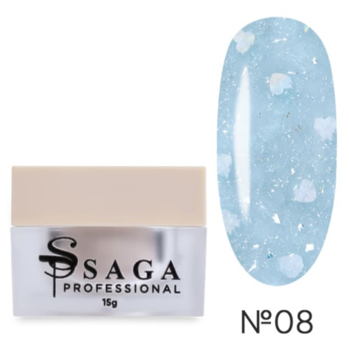 Гель для нарощування Heart builder gel Saga 15 мл № 8 Гель для нарощування Heart builder gel Saga 15 мл № 8