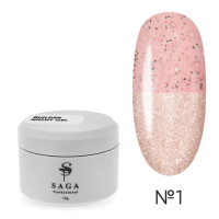 Гель для нарощування Night builder gel Saga 15 мл, № 1