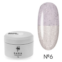 Гель для нарощування Night builder gel Saga 15 мл, № 6