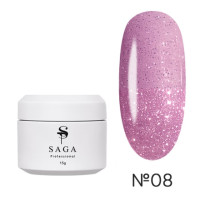 Гель для наращивания Night builder gel Saga 15 мл, № 8