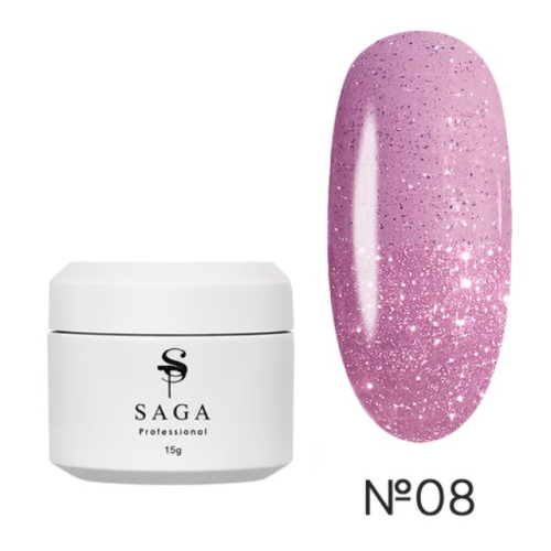 Гель для наращивания Night builder gel Saga 15 мл, № 8 Гель для наращивания Night builder gel Saga 15 мл, № 8