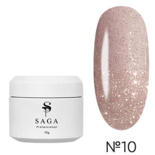 Гель для наращивания Night builder gel Saga 15 мл, № 10 Гель для наращивания Night builder gel Saga 15 мл, № 10