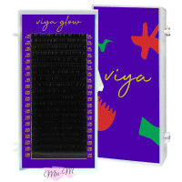 Вії для нарощування Viya Black Blue 0,07 CC mix (8-14 мм)
