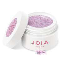 Моделюючий гель JOIA Vegan Creamy Builder Gel Rosy Radiance молочно-рожевий із золотими блискітками, 15 мл