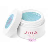Моделирующий гель JOIA Vegan Creamy Builder Gel Silver Azure голубовато-бирюзовый с серебряными блестками, 15 мл