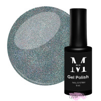 Гель-лак Mia-M Gel Polish Disco №4 темно-сірий світловідбиваючий з блискітками, 9 мл