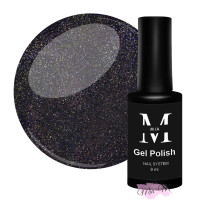 Гель-лак Mia-M Gel Polish Disco №9 темний сіро-синій світловідбиваючий з блискітками, 9 мл