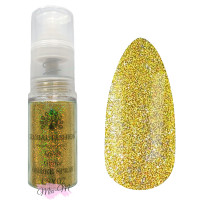 Суха спрей-пудра для омбре Global Fashion Quick Glitter Ombre Spray №LSY02 золотиста світловідбивна, 7.5 г