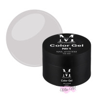 Кольоровий гель для моделювання нігтів Mia-M Professional Color Gel №1 сіро-молочний, 15 мл