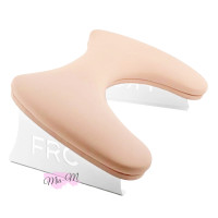 Підставка під руки для манікюру фігурна 43х14х24 см FRC Beauty Бежева на білих металевих ніжках