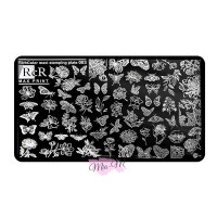 Пластина для стемпінгу RichColoR MAX PRINT № 03 Метелики та квіти