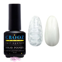 Рідкий полігель Crooz Pearl Liquid Polygel №02 перламутрове срібло, 15 мл