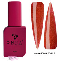 Камуфляжна база DNKa' Cover Base №0086 Force темно-кораловий світловідбиваючий з шимером, 12 мл